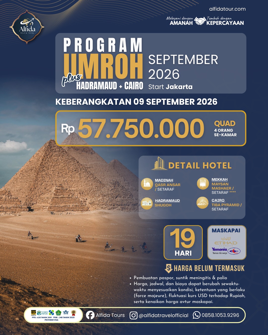 Umroh Plus Hadramaud Plus Cairo  | Alfida Tour & Travel - Paket Umrah, Haji & Wisata Muslim Terpercaya